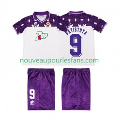 Maillot Fiorentina BATISTUTA 9 1992 1993 Rétro Enfant Tenue Extérieur Manche Courte