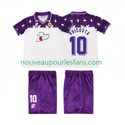 Maillot Fiorentina RUI COSTA 10 1992 1993 Rétro Enfant Tenue Extérieur Manche Courte