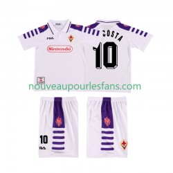 Maillot Fiorentina RUI COSTA 10 Rétro Enfant Tenue Extérieur 1999 1998 Manche Courte