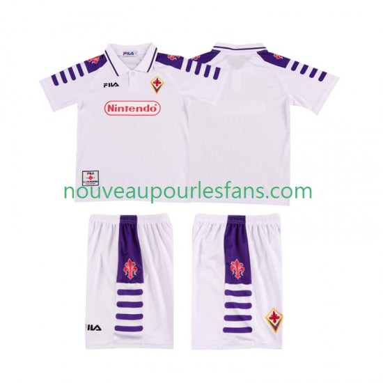 Maillot Fiorentina Rétro Enfant Tenue Extérieur 1999 1998 Manche Courte