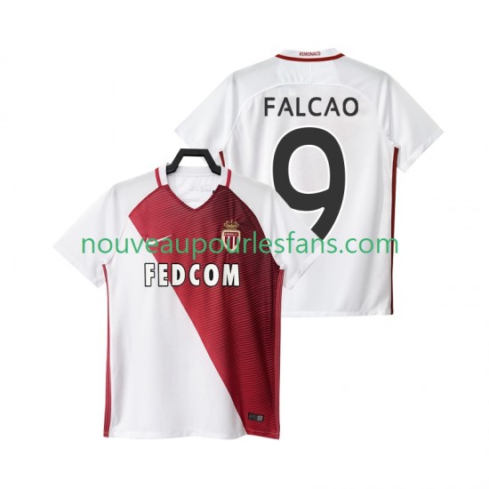 Maillot AS Monaco FALCAO 9 2016 2017 Homme Tenue Domicile Manche Courte