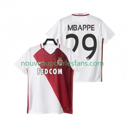 Maillot AS Monaco Mbappé 29 2016 2017 Homme Tenue Domicile Manche Courte