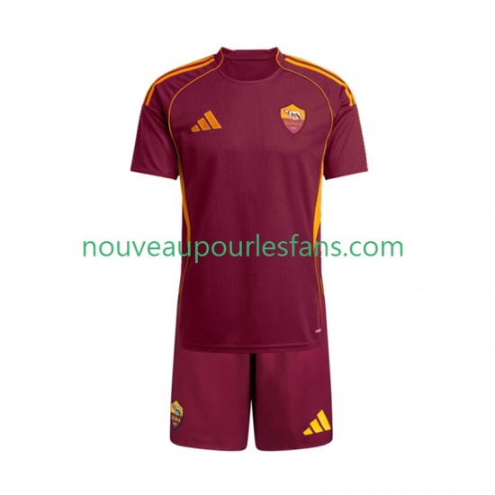 Maillot AS Rome Enfant Tenue Domicile 2025-2026 Manche Courte