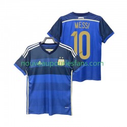Maillot Argentine Lionel Messi 10 2014 Rétro Homme Tenue Extérieur Manche Courte