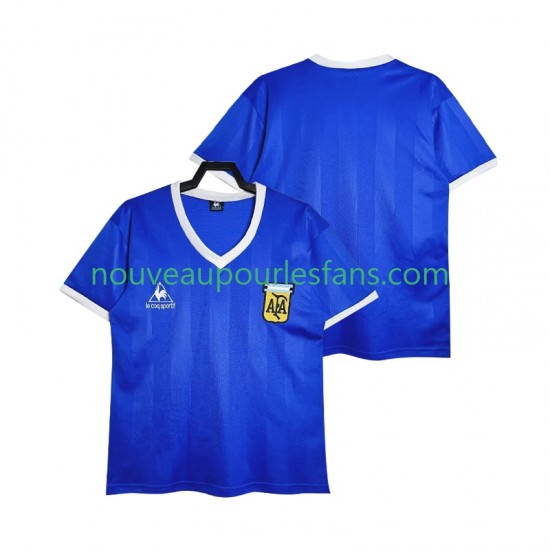 Maillot Argentine 1986 Rétro Homme Tenue Extérieur Manche Courte