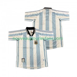 Maillot Argentine Rétro Homme Tenue Domicile 1998 Manche Courte