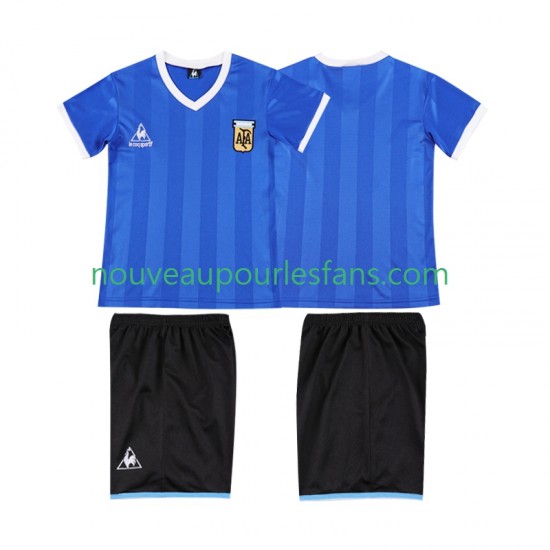 Maillot Argentine 1986 Rétro Enfant Tenue Extérieur Manche Courte