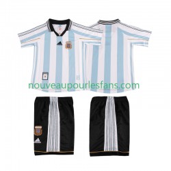 Maillot Argentine Rétro Enfant Tenue Domicile 1998 Manche Courte