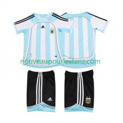 Maillot Argentine 2007 Rétro Enfant Tenue Domicile 2006 Manche Courte