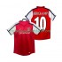Maillot Arsenal BERGKAMP 10 2001 Rétro Homme Tenue Domicile 2002 Manche Courte