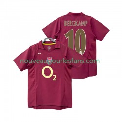 Maillot Arsenal BERGKAMP 10 2005 Rétro Homme Tenue Domicile 2006 Manche Courte