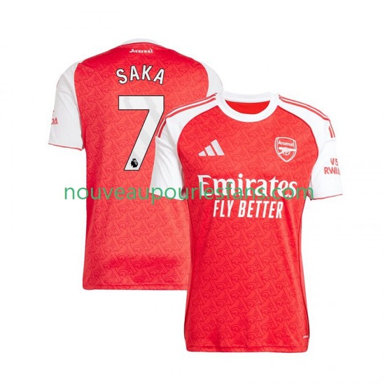 Maillot Arsenal Bukayo Saka 7 Homme Tenue Domicile 2025-2026 Manche Courte