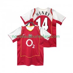 Maillot Arsenal Henry 14 2004 2005 Rétro Homme Tenue Domicile Manche Courte