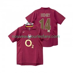 Maillot Arsenal Henry 14 2005 Rétro Homme Tenue Domicile 2006 Manche Courte
