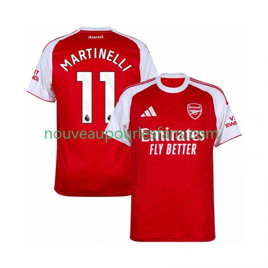 Maillot Arsenal Martin Zubimendi 11 Homme Tenue Domicile 2025-2026 Manche Courte
