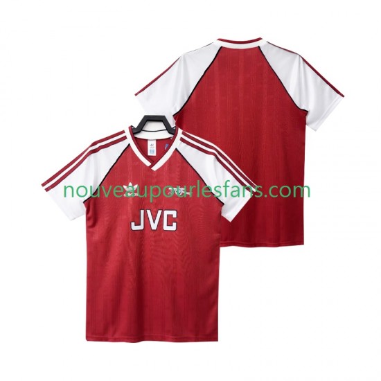 Maillot Arsenal 1988 1990 Rétro Homme Tenue Domicile Manche Courte