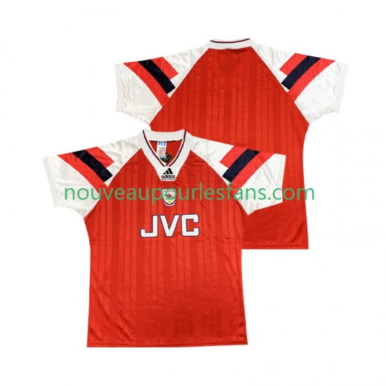 Maillot Arsenal 1992 Rétro Homme Tenue Domicile 1994 Manche Courte