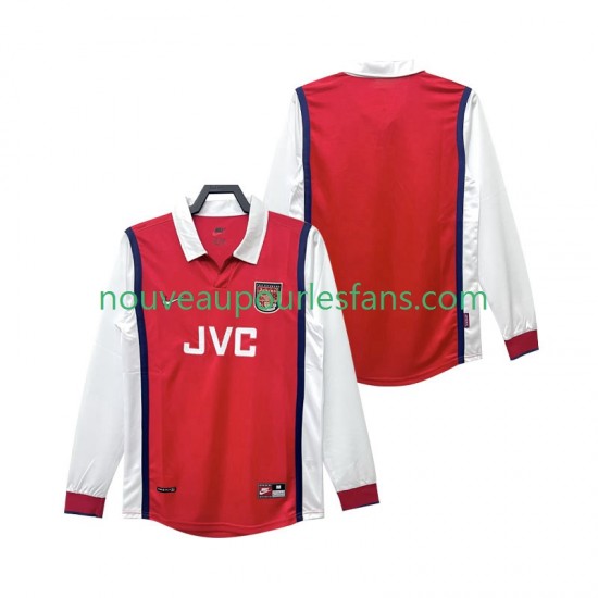Maillot Arsenal Rétro Homme Tenue Domicile 1999 1998 Manche Longue