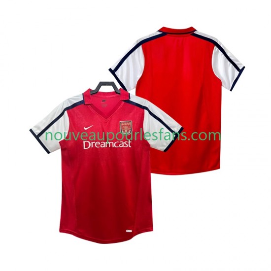 Maillot Arsenal 2001 Rétro Homme Tenue Domicile 2002 Manche Courte