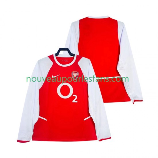 Maillot Arsenal 2003 Rétro Homme Tenue Domicile 2002 Manche Longue