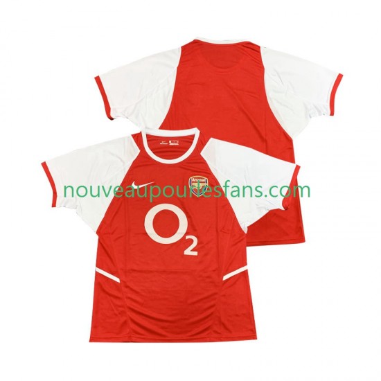 Maillot Arsenal 2003 Rétro Homme Tenue Domicile 2002 Manche Courte