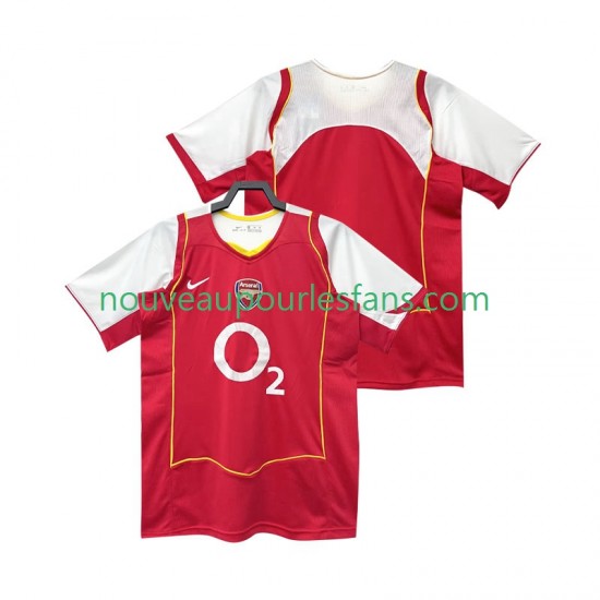 Maillot Arsenal 2004 2005 Rétro Homme Tenue Domicile Manche Courte