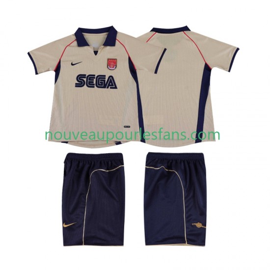 Maillot Arsenal 2001 Rétro Enfant Tenue Extérieur 2002 Manche Courte