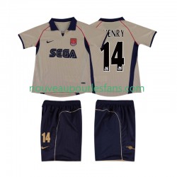 Maillot Arsenal Thierry Henry 14 2001 Rétro Enfant Tenue Extérieur 2002 Manche Courte