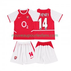 Maillot Arsenal Thierry Henry 14 2003 Rétro Enfant Tenue Domicile 2002 Manche Courte