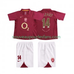 Maillot Arsenal Thierry Henry 14 2005 Rétro Enfant Tenue Domicile 2006 Manche Courte