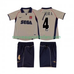 Maillot Arsenal VIEIRA 4 2001 Rétro Enfant Tenue Extérieur 2002 Manche Courte