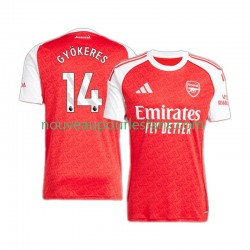 Maillot Arsenal Viktor Gyokeres 14 Homme Tenue Domicile 2025-2026 Manche Courte