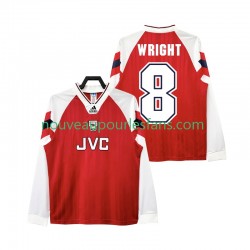 Maillot Arsenal WRIGHT 8 192 Rétro Homme Tenue Domicile 1994 Manche Longue