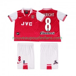 Maillot Arsenal WRIGHT 8 1996 1997 Rétro Enfant Tenue Domicile Manche Courte