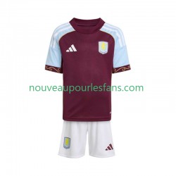 Maillot Aston Villa Enfant Tenue Domicile 2025-2026 Manche Courte