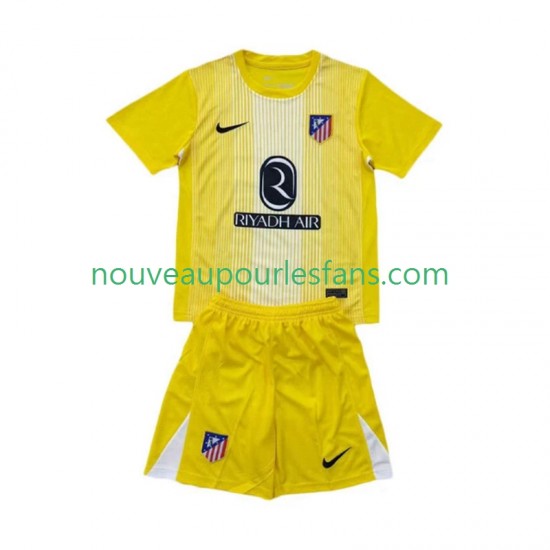 Maillot Atlético Madrid Gardien Enfant Tenue Domicile 2025-2026 Manche Courte