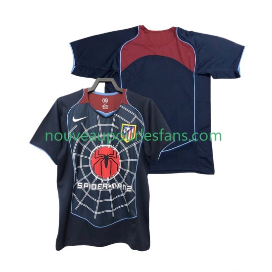 Maillot Atlético Madrid 2004 2005 Rétro Homme Tenue Extérieur Manche Courte