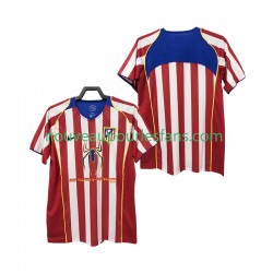 Maillot Atlético Madrid 2004 2005 Rétro Homme Tenue Domicile Manche Courte