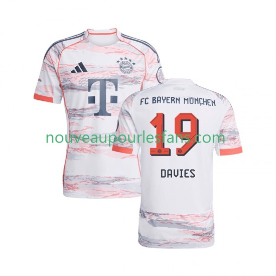 Maillot Bayern Munich Alphonso Davies 19 Homme Tenue Extérieur 2025-2026 Manche Courte