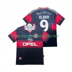 Maillot Bayern Munich Elber 9 1997 Rétro Homme Tenue Domicile 1999 Manche Courte