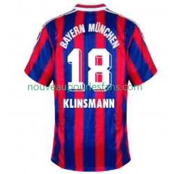 Maillot Bayern Munich Klinsmann 18 1995 1997 Rétro Homme Tenue Domicile Manche Courte