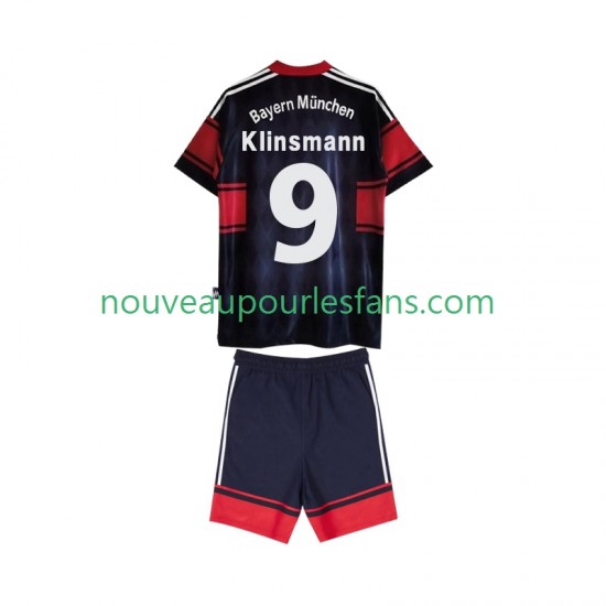 Maillot Bayern Munich Klinsmann 9 1997 Rétro Enfant Tenue Domicile 1999 Manche Courte