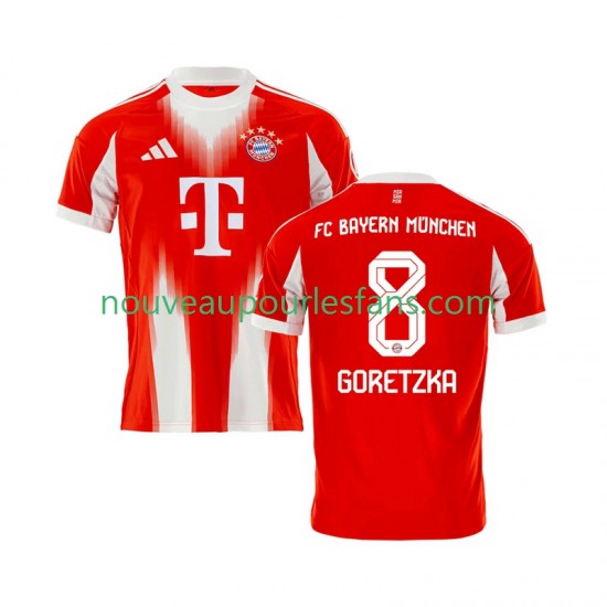 Maillot Bayern Munich Leon Goretzka 8 Homme Tenue Domicile 2025-2026 Manche Courte