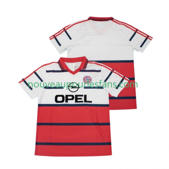 Maillot Bayern Munich Rétro Homme Tenue Extérieur 1999 1998 Manche Courte