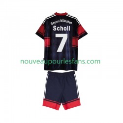 Maillot Bayern Munich Scholl 7 1997 Rétro Enfant Tenue Domicile 1999 Manche Courte