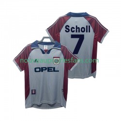 Maillot Bayern Munich Scholl 7 Rétro Homme Tenue 3ème 1999 1998 Manche Courte