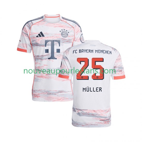 Maillot Bayern Munich Thomas Muller 25 Homme Tenue Extérieur 2025-2026 Manche Courte