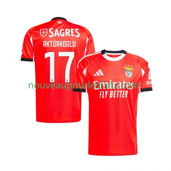 Maillot Benfica Kerem Akturkoglu 17 Homme Tenue Domicile 2025-2026 Manche Courte
