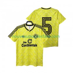 Maillot Borussia Dortmund 5 1988 1989 Rétro Homme Tenue Domicile Manche Courte