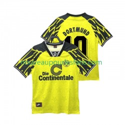 Maillot Borussia Dortmund Moller 10 1995 Rétro Homme Tenue Domicile 1994 Manche Courte